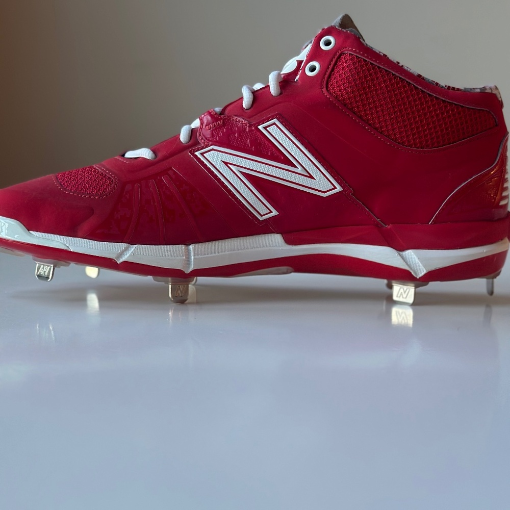 SOLD: New Balance Metal Baseball Cleats Size 13 Red